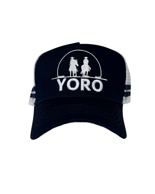The Original YORO Trucker Cap - Mesh-Back Design in Dark Navy